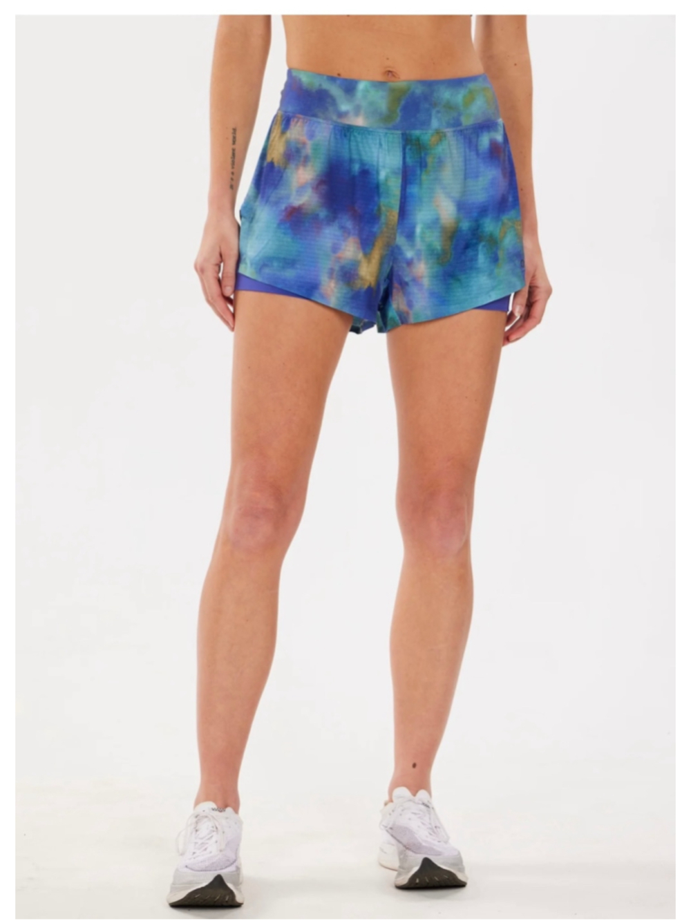 ALWRLD Milky Way Watercolor Mesh 2-in-1 Running Shorts Women’s S